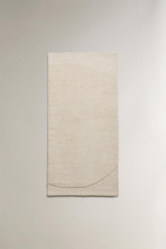 SEMI-CIRCLE WOOL AND COTTON AREA RUG | Zara US
