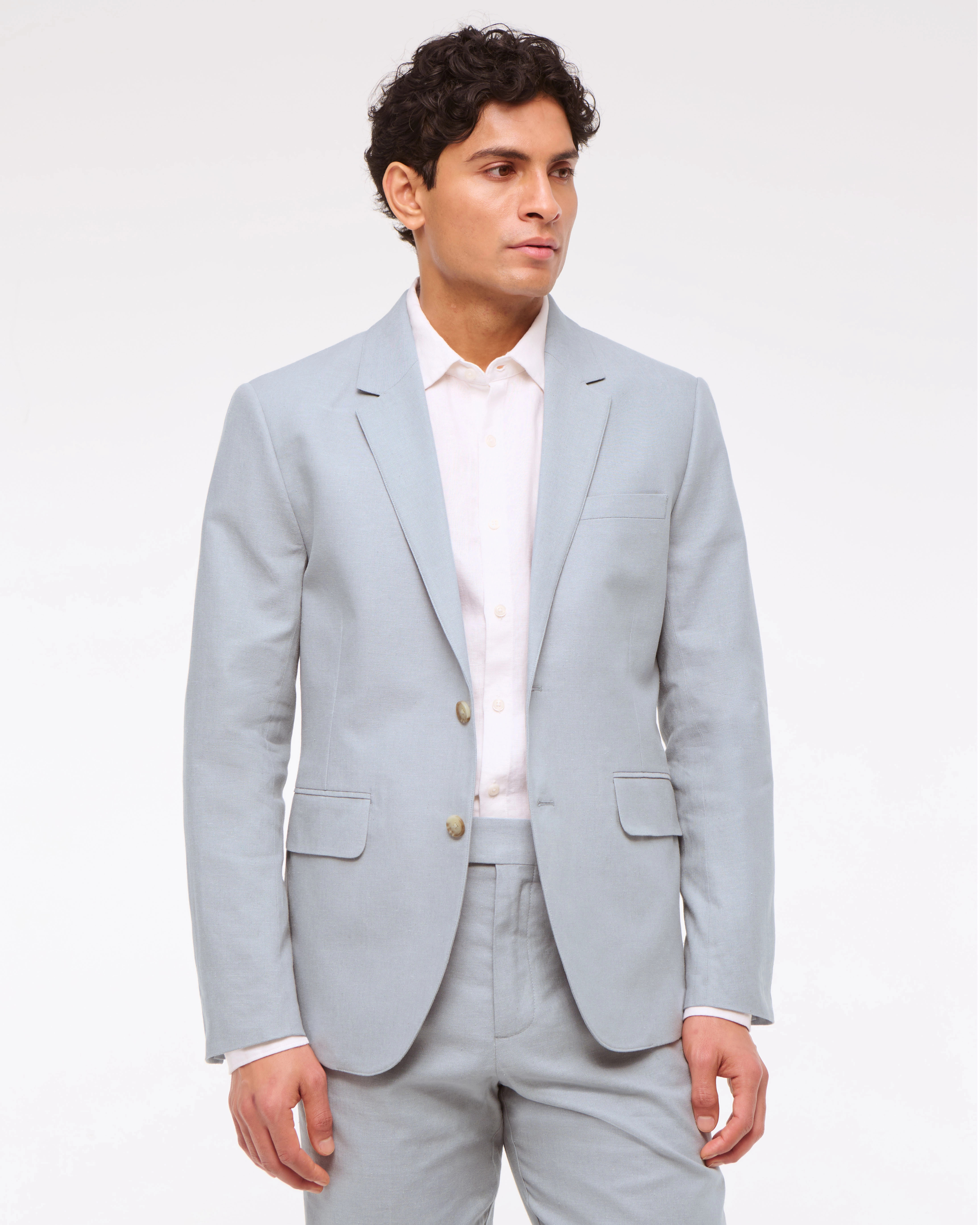 The A&F Collins Linen-Blend Blazer | Abercrombie & Fitch (US)