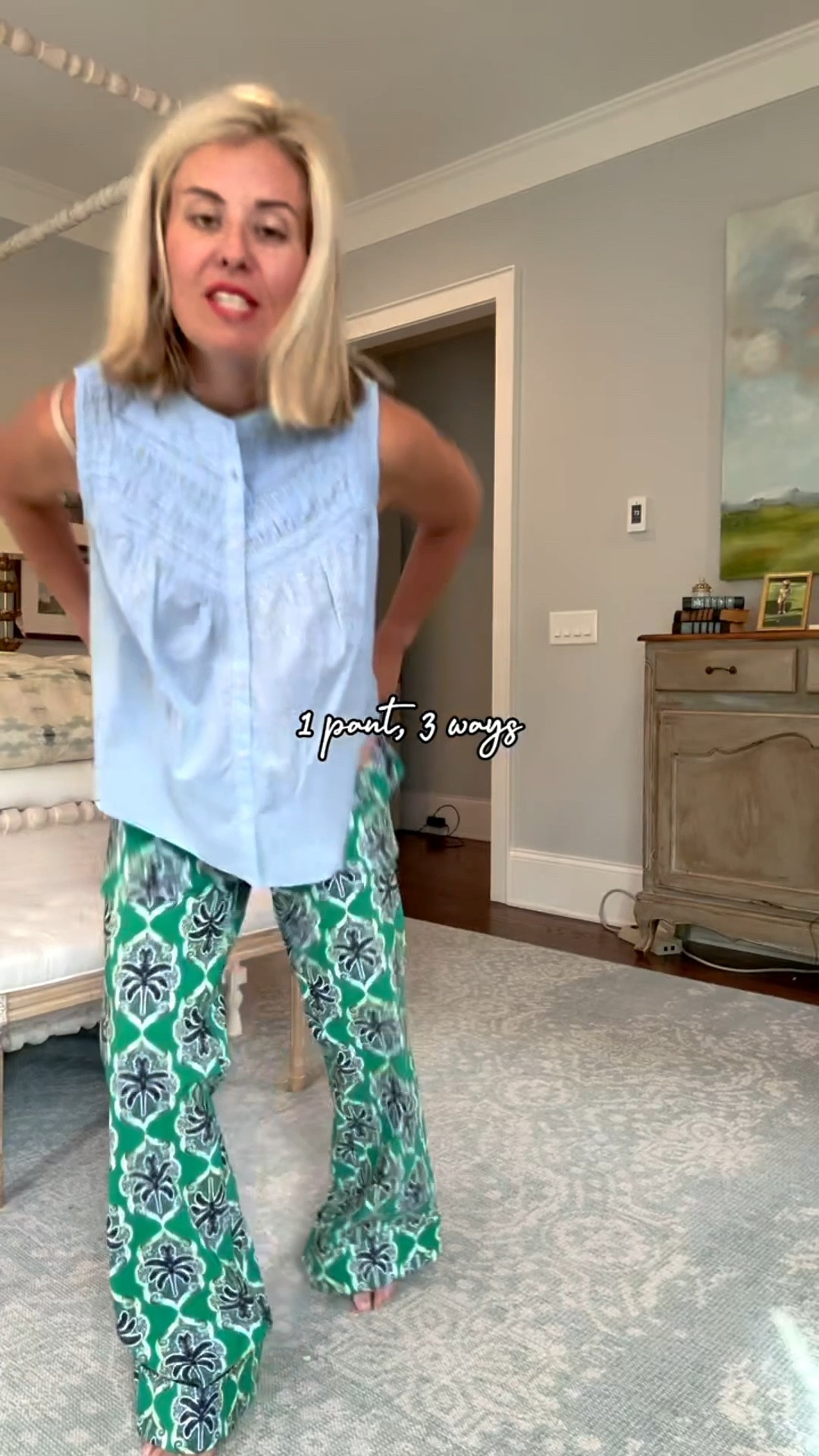 1 pant, 3 ways….this is how we take a set and mix and match with other pieces we already have! 
Avara Set - xs top & pant
Blue top & Cardigan - xs 
White top - xs 
Target heel - 8 tts
Pink Flat - 7.5 (1/2 size down) 


#LTKPetite #LTKdayinmylife #LTKmomlife