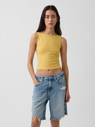 CloseKnit Jersey Boatneck Crop Tank Top | Gap (US)
