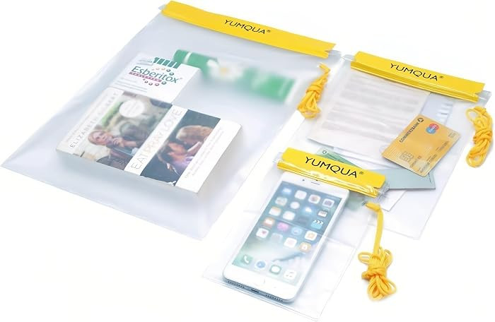 Clear Waterproof Bag, Waterproof Document Pouch Passport Holder Water Tight Map Case Waterproof P... | Amazon (US)