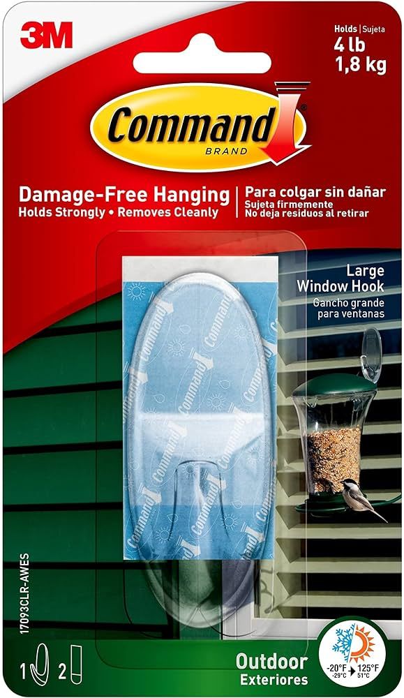 Command Large Wall Hooks, Damage Free Hanging Wall Hooks with Adhesive Strips, No Tools Wall Hook... | Amazon (US)