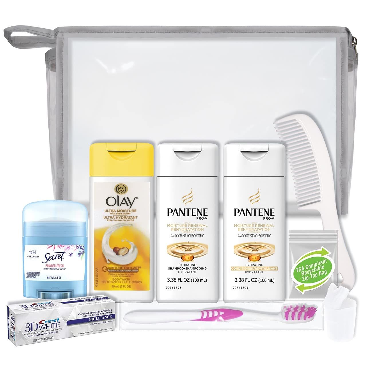 Convenience Kits International Women's 10-Piece Deluxe Kit with Travel Size TSA Compliant Essentials | Amazon (US)