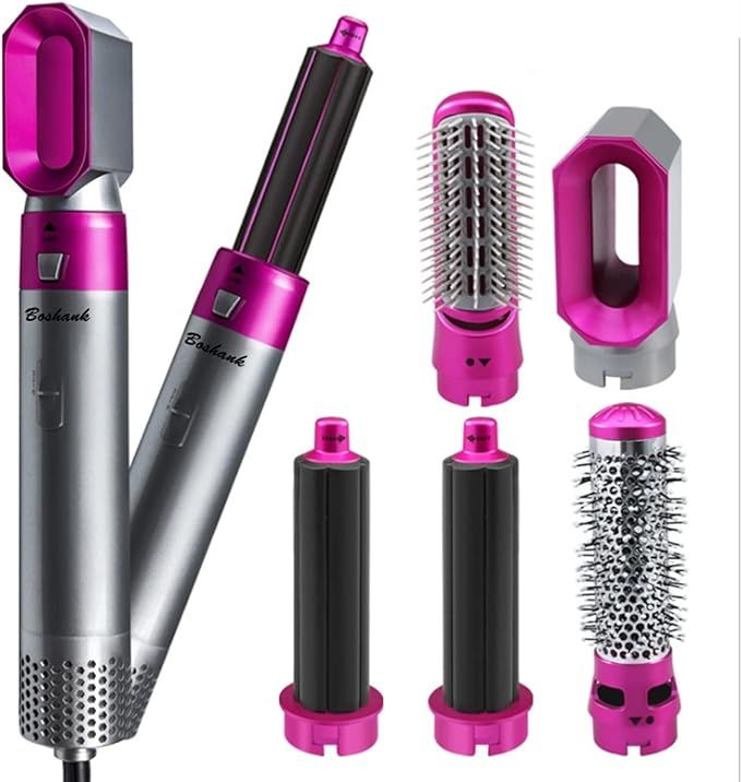 Boshank 5 in 1 Hair Dryer Brush with Hair Volumizer,Hot Air Brush, Scalp Massager,Used for Drying... | Amazon (US)