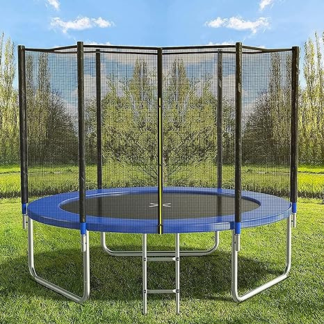 AOTOB 8FT 10FT 12FT 14 FT 15FT Trampoline with Safety Enclosure Net，Outdoor Trampoline with Bas... | Amazon (US)