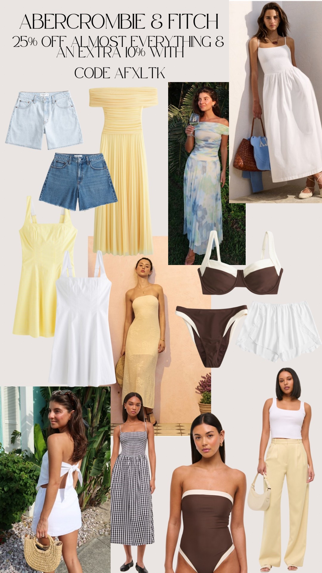 Abercrombie & fitch have 25% off almost everything and you can get an extra 10% off with code AFXLTK

#LTKstyletip #LTKuk #LTKsummer
