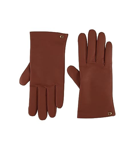 Coach Women's Sculpted C Short Glove, Saddle, 6.5 | Amazon (US)