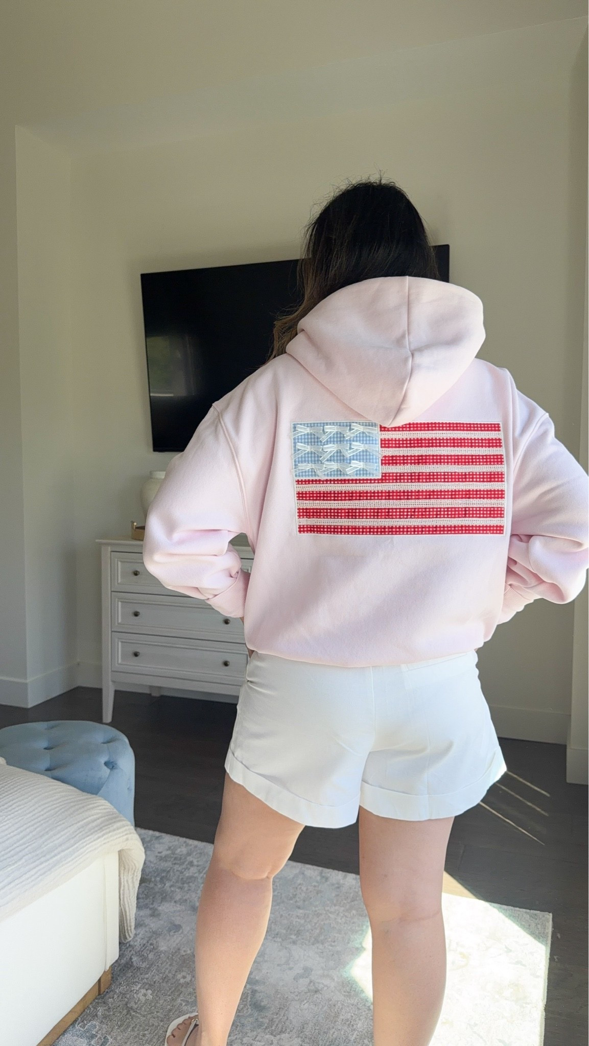 Target Spring/Summer New Arrivals on a pear shaped mid sized body // Memorial Day // summer outfit // tcs // Americana

Flag Sweatshirt: Large
White Shorts: 8

#LTKSeasonal #LTKootd #LTKOver40