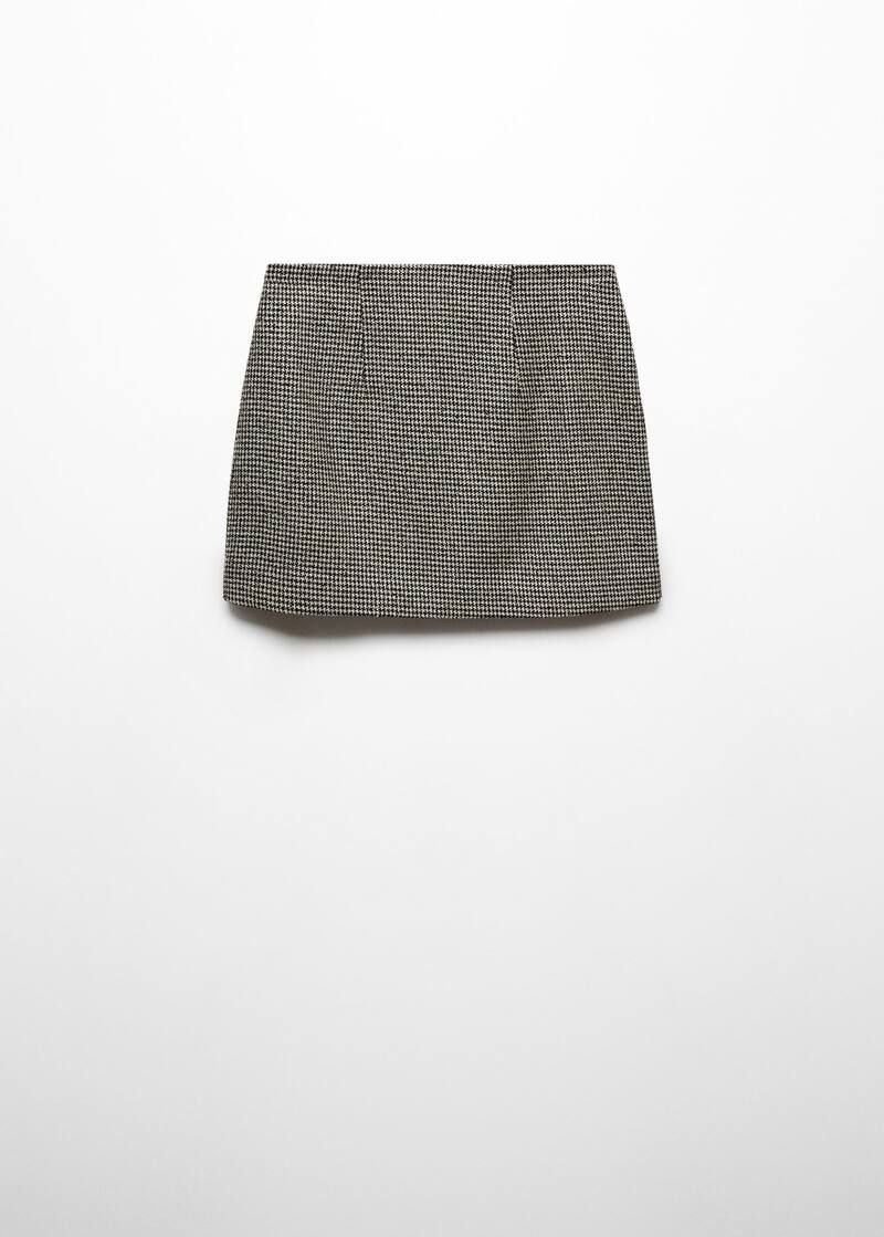 Houndstooth straight mini skirt -  Women | Mango United Kingdom | MANGO (UK)