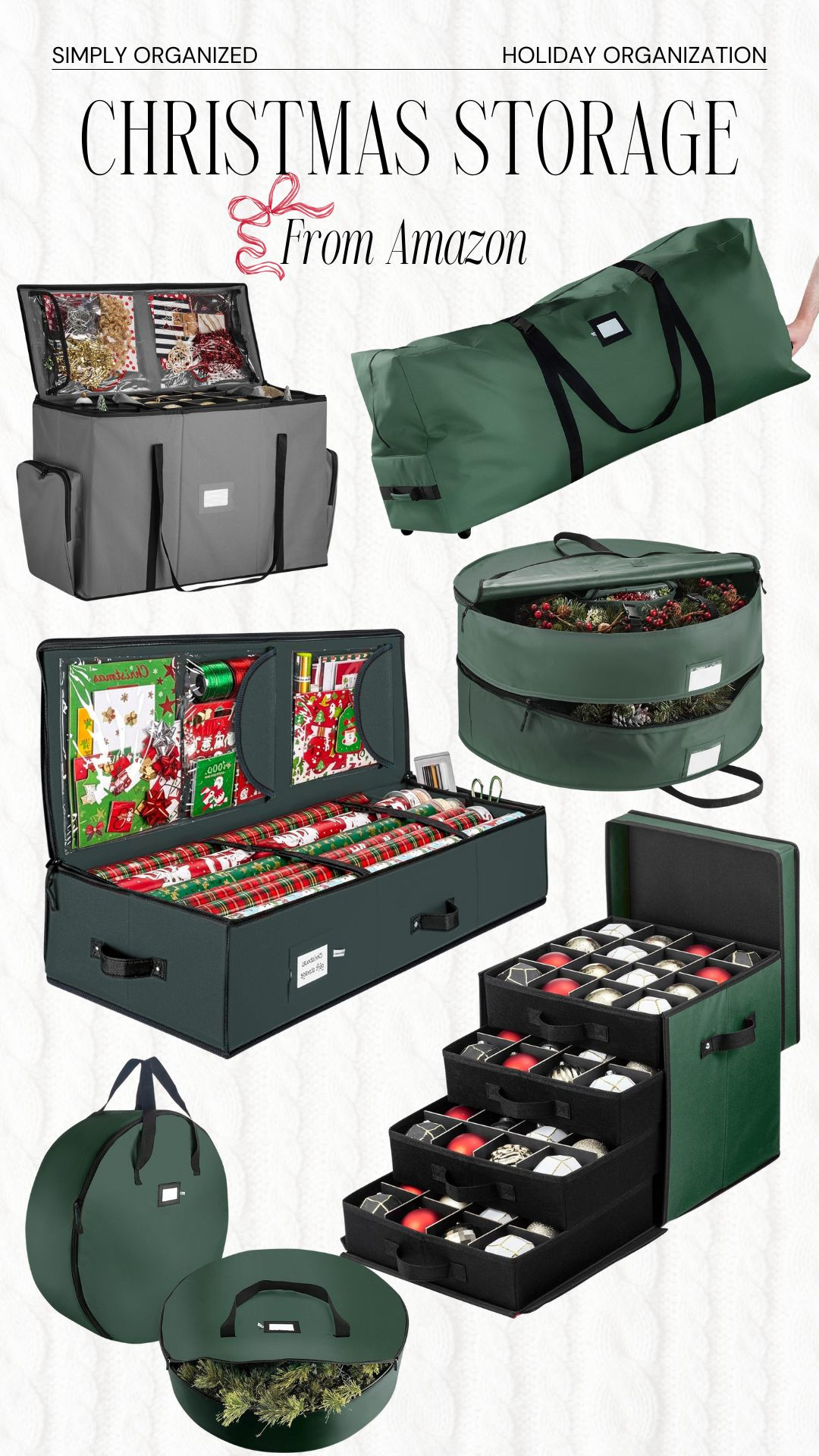 These are some of my favorite Christmas storage items from Amazon! Save this one because we're dismantling in a couple short weeks...booooo! 

 #LTKHoliday #LTKSeasonal #LTKHome