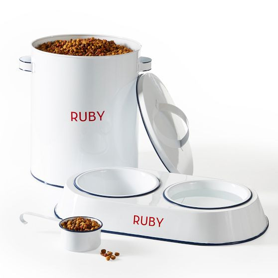 Pet Food Storage and Bowls Gift Set | Mark and Graham