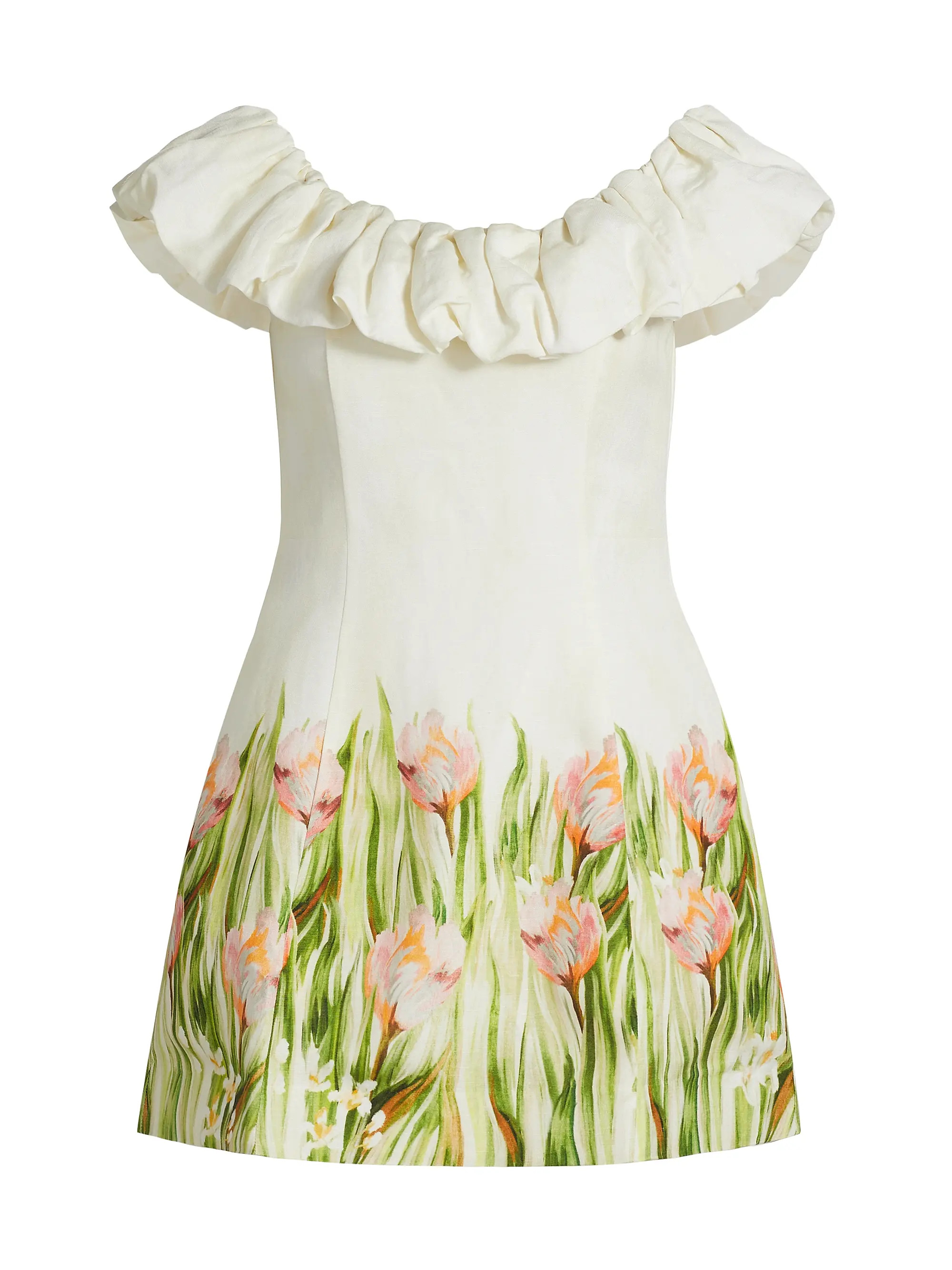 Uma Ruffled Off-The-Shoulder Minidress | Saks Fifth Avenue