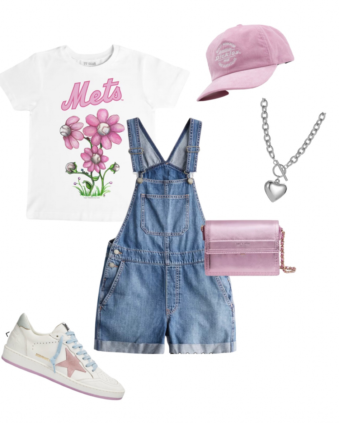 Girly mets baseball outfit inspo 

#LTKU #LTKSeasonal #LTKstyletip