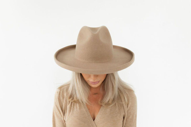 The Cara Loren Pencil Brim Hat - Tan | Gigi Pip