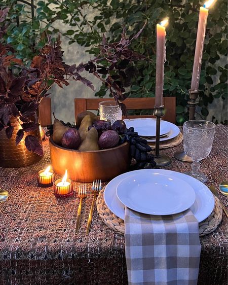 Dinner ware, fall tablescape, hosting, family party, thanksgiving, plates, glasses, stemware 

#LTKunder100 #LTKstyletip #LTKHoliday