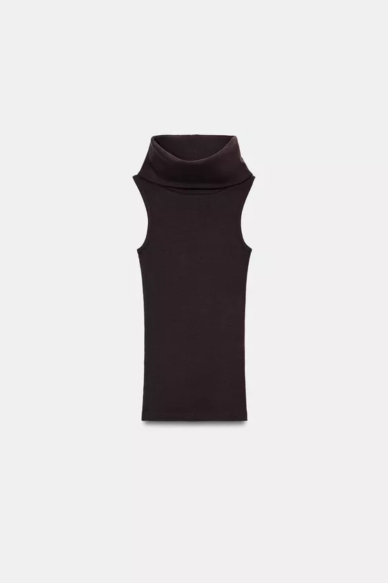 HIGH NECK SLEEVELESS TOP | Zara US