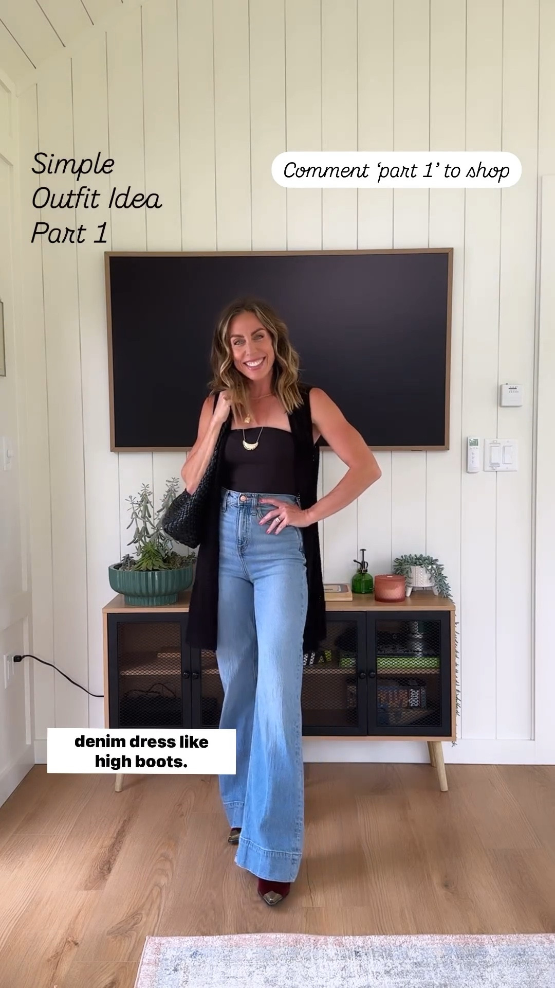 Vest: small 
Tube top: xs
Jeans: size down one! In a 24 here. Normally a 25.
Boots fit TTS. 

#LTKSaleAlert #LTKFindsUnder50 #LTKOver40