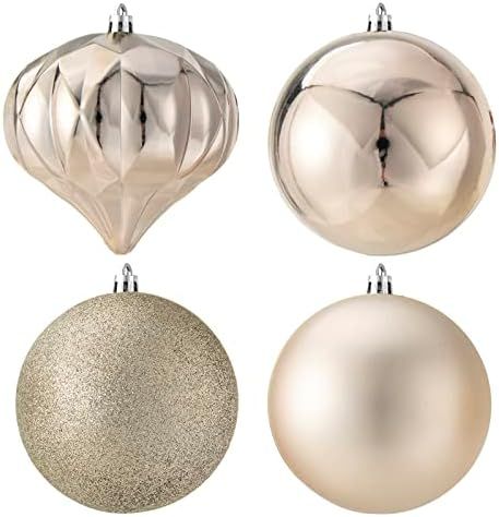 Blivalley 4" Christmas Ball Ornaments 4pcs Shatterproof Christmas Decorations Large Hanging Balls... | Amazon (US)