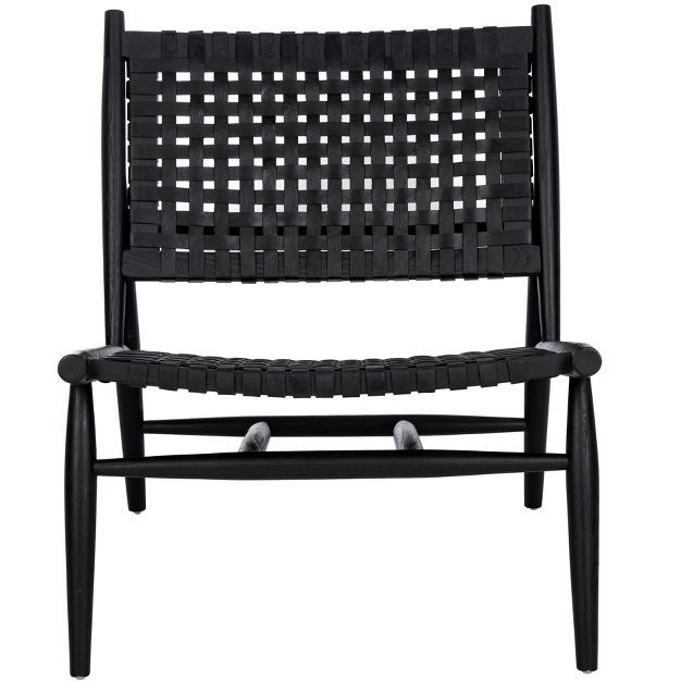 Soleil Leather Woven Accent Chair  - Safavieh | Target