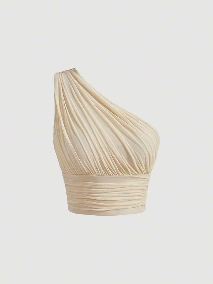 SHEIN MOD Top cortado um ombro tubo | SHEIN