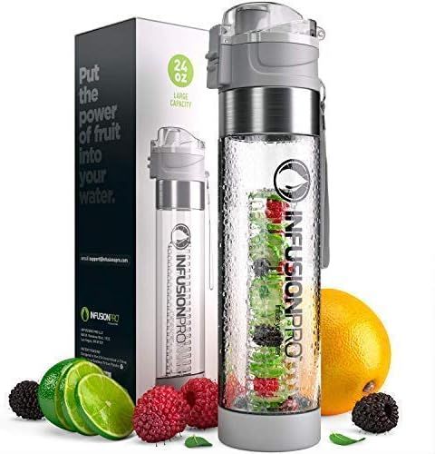 Infusion Pro 24 oz Infusion Water Bottle with Fruit Infuser, Insulated Sleeve & Fruit Infused Wat... | Amazon (US)