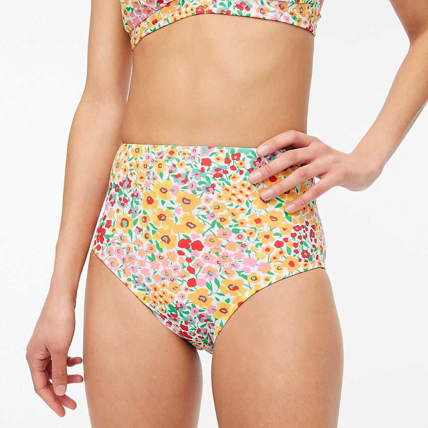 Factory: Printed High-waisted Bikini Bottom For Women | J.Crew Factory