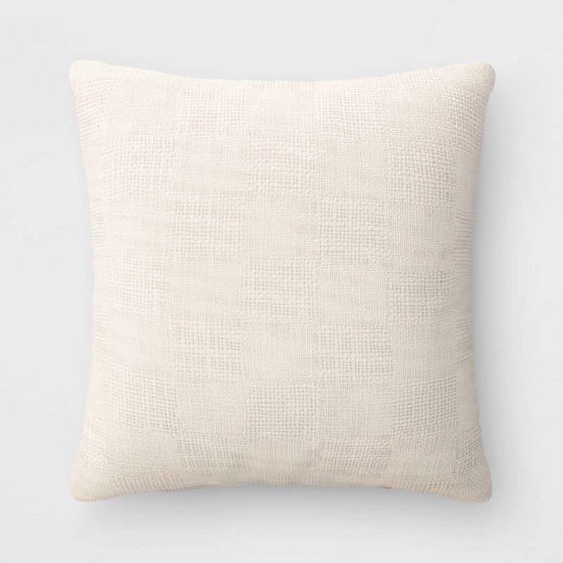 Oversized Woven Textured Check Square Throw Pillow - Threshold™ | Target