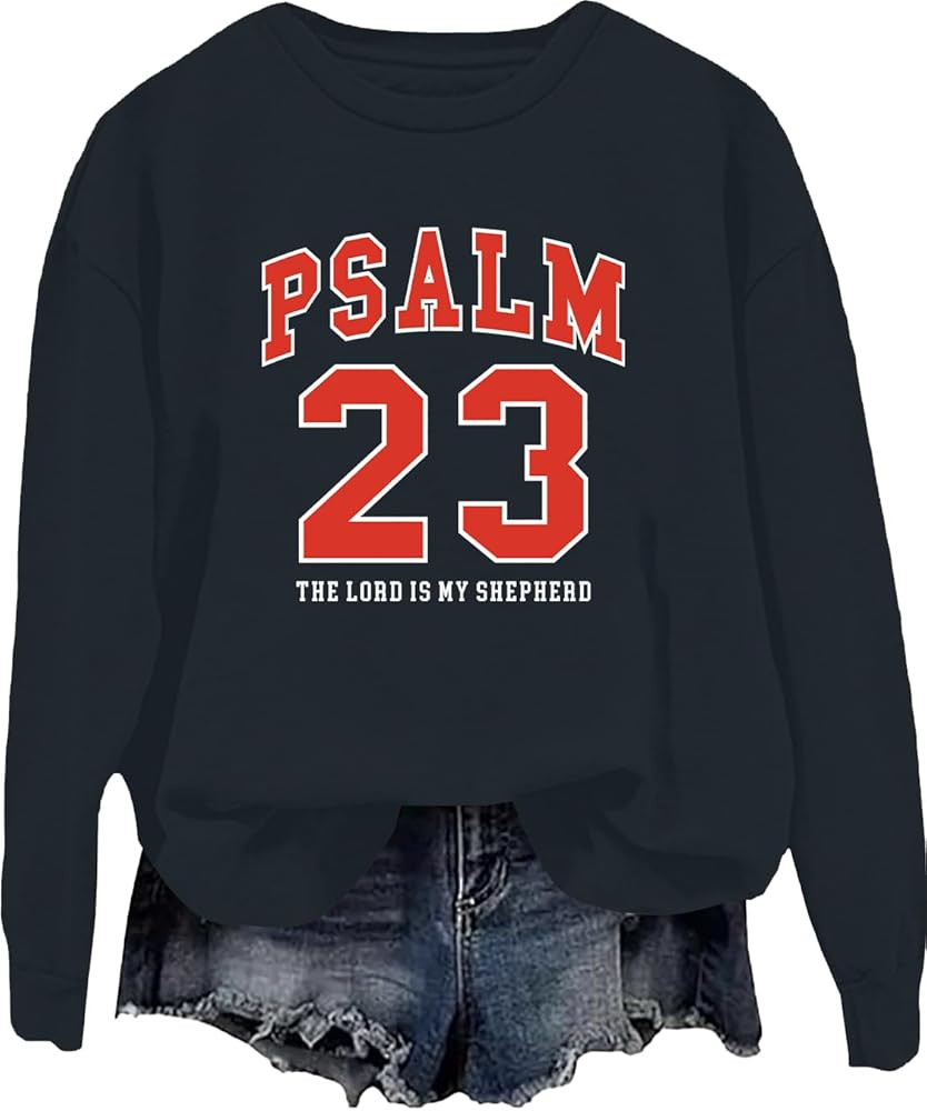 Psalm 23 Sweatshirt The Lord Is My Shepherd Shirt Christian Shirts For Women Men | Amazon (US)
