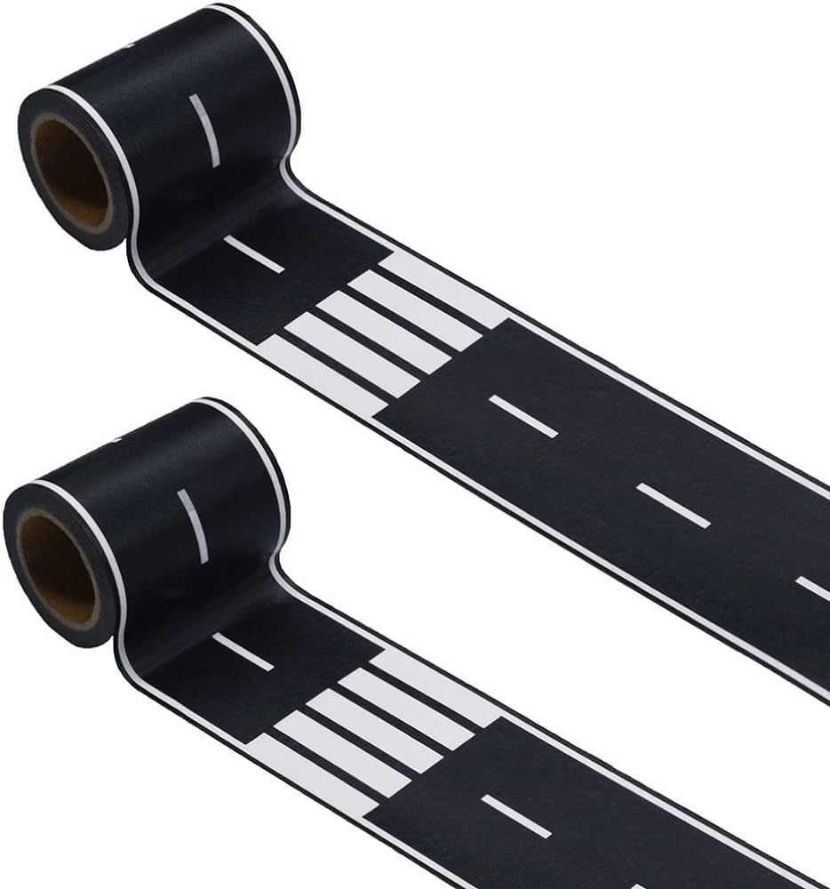 Black Road Track Tape,Toy Car Road Tape Track for Kids,Race Cars Decorations for Kids Birthday Pa... | Amazon (US)