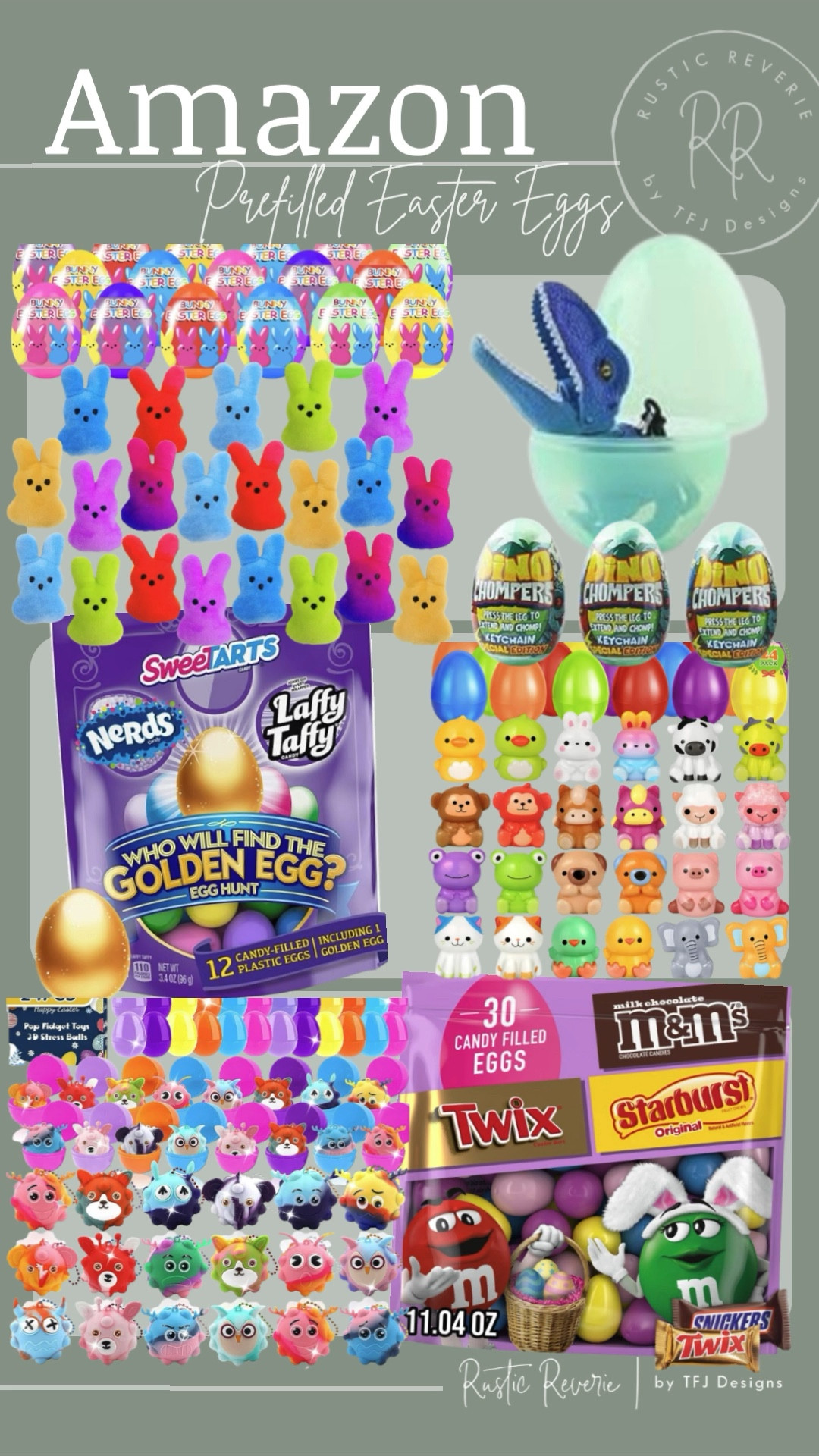 If you are hosting Easter for a large family, you might consider PREFILLED Easter Eggs to help with all the prep required! I’ve rounded up both candy filled eggs and non-candy eggs. 🐰 easter basket stuffers little kids peeps dino dinosaurs pop it slime playdoh rubber ducks easter egg hunt spring brunch party 

#LTKSeasonal #LTKKids
