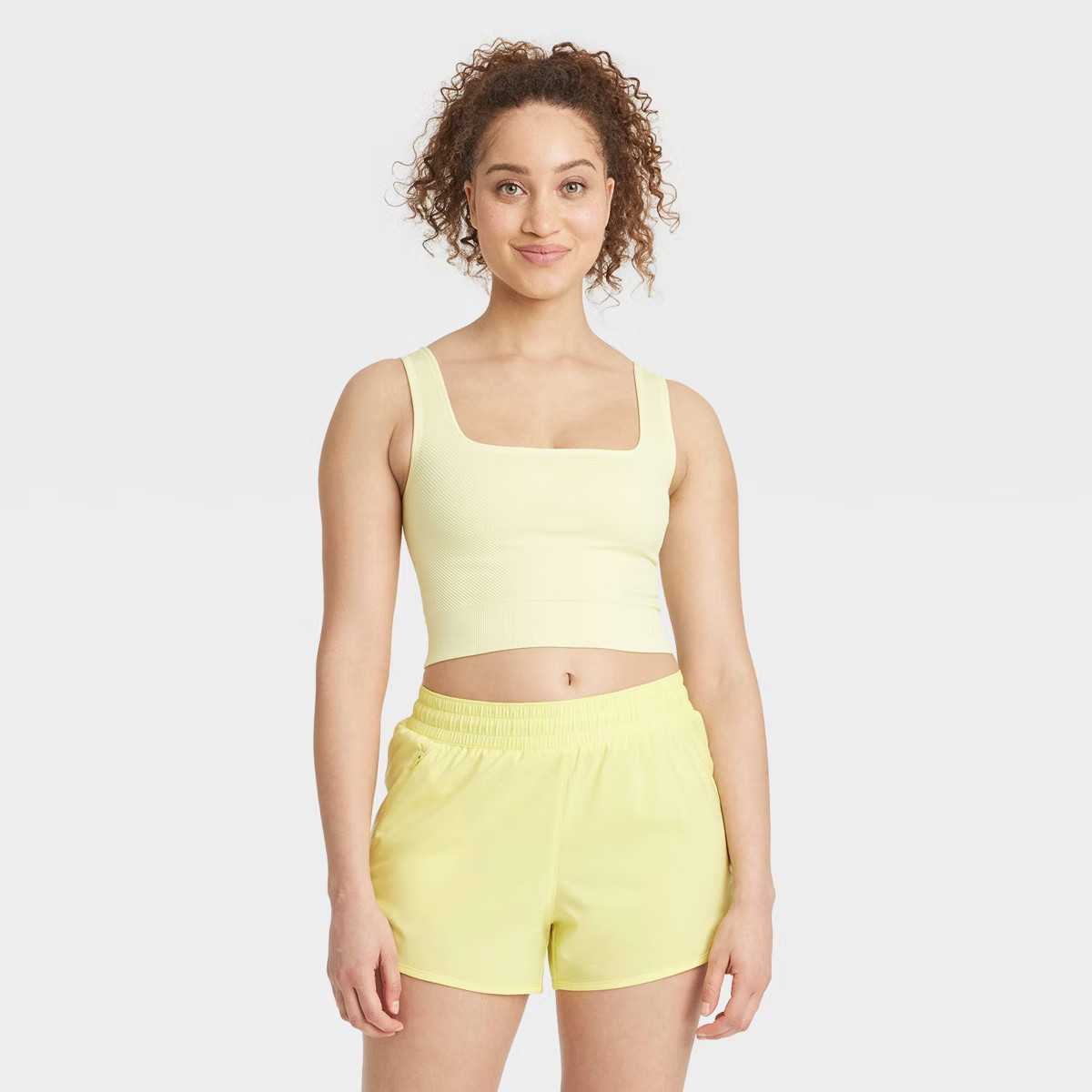 Women's Seamless Square Neck Cropped Tank Top - All In Motion™ | Target