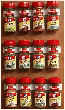 Bellemain Spice Gripper Clip Strips for Plastic Jars - Set of 3, Holds 12 Jars | Amazon (US)