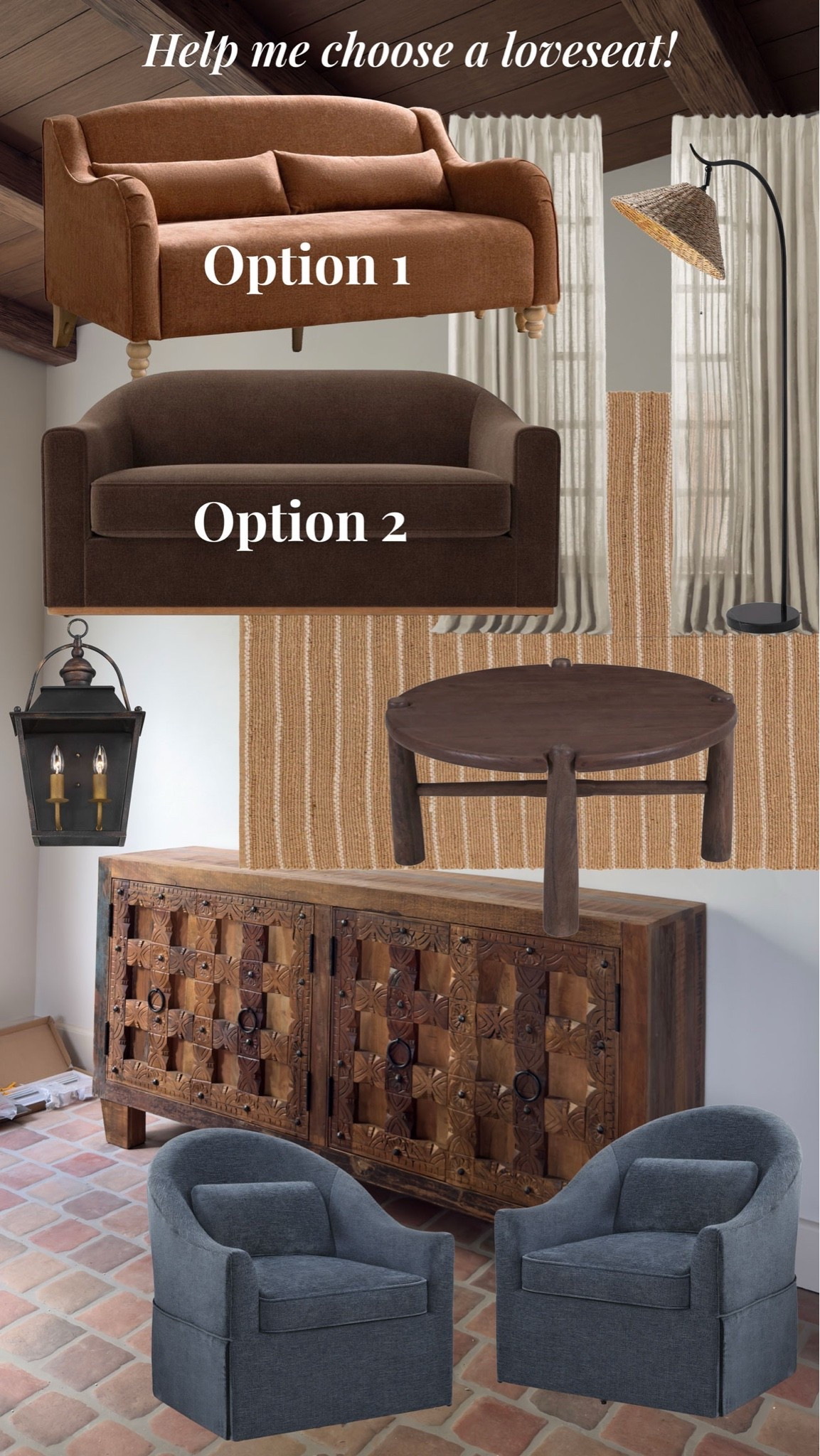 I’m torn! Which loveseat do you like better in this space—option 1 or 2??

#LTKHome