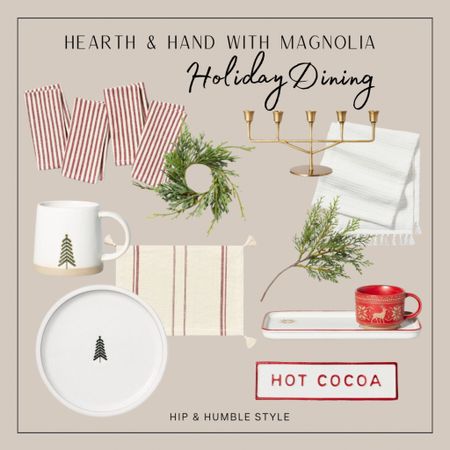 Target Hearth & Hand with Magnolia holiday dining collection holiday decor, Christmas table decor , Christmas dishes, Christmas table runner, Christmas dining room #christmasdecor #christmastable 

#LTKhome #LTKHoliday #LTKSeasonal
