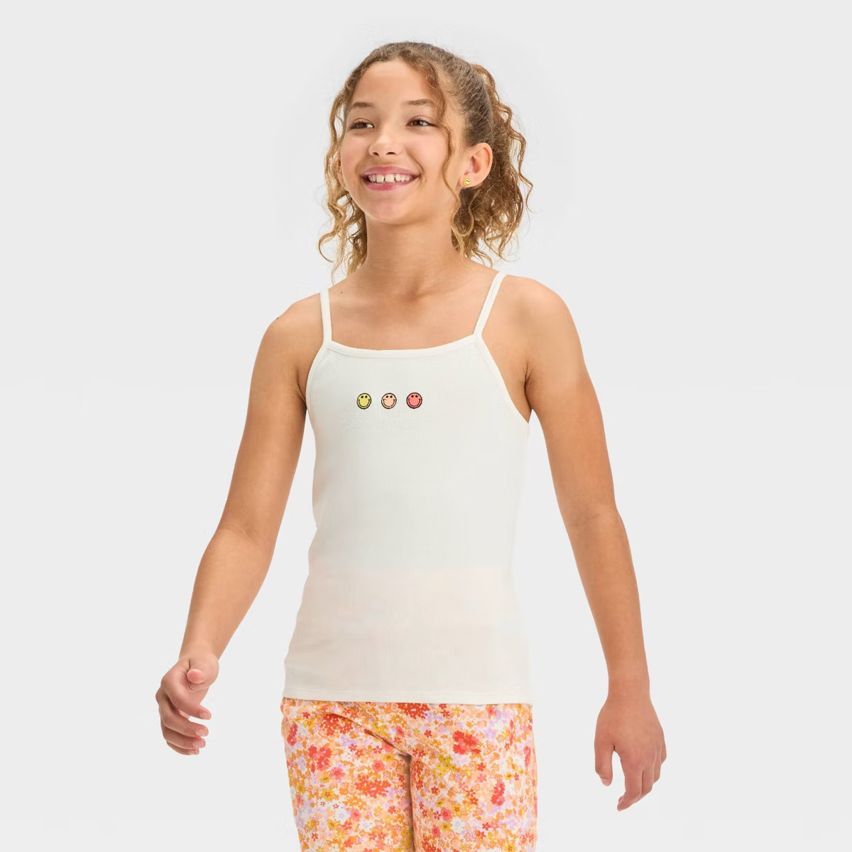 Girls' Embroidered Fitted Tank Top - art class™ | Target