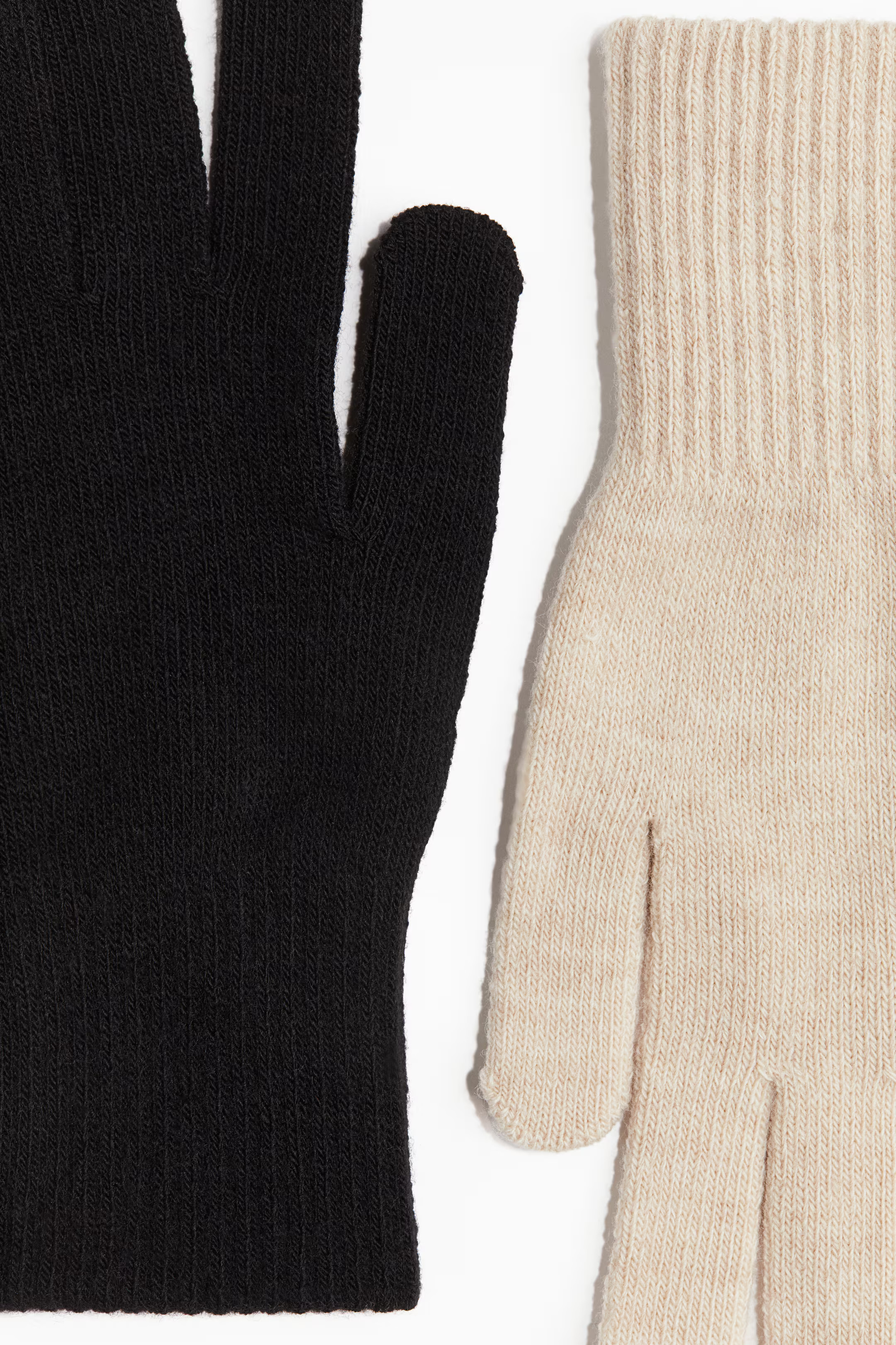 2-pack Gloves - Beige/black - Ladies | H&M US | H&M (US + CA)