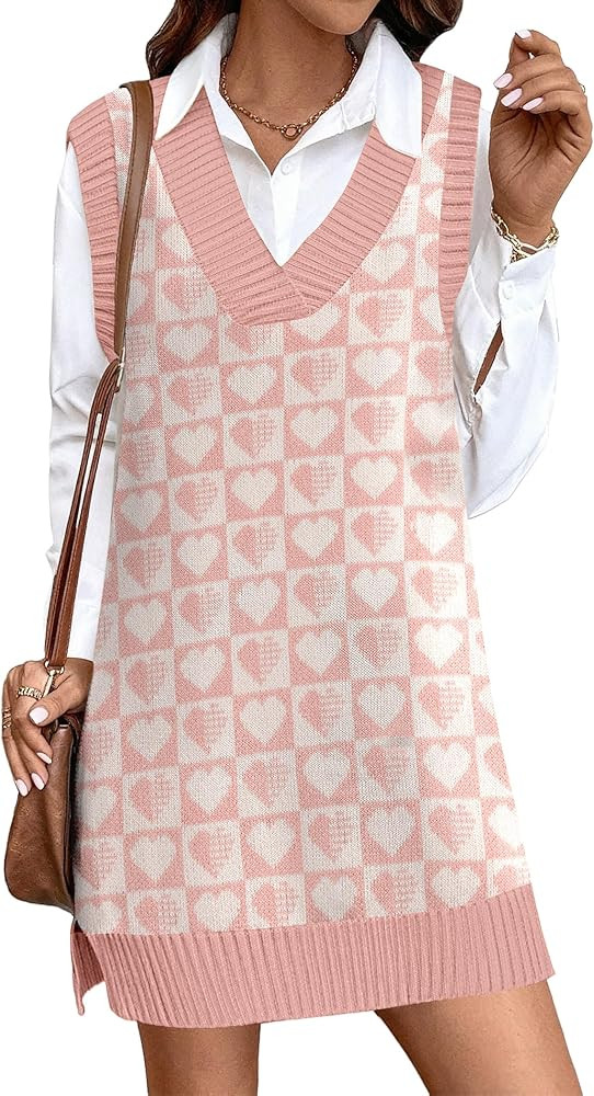 Zeagoo Womens Tank Sweater Dress Sweater Vest Knitted Pullovers Sweaters 2025 | Amazon (US)