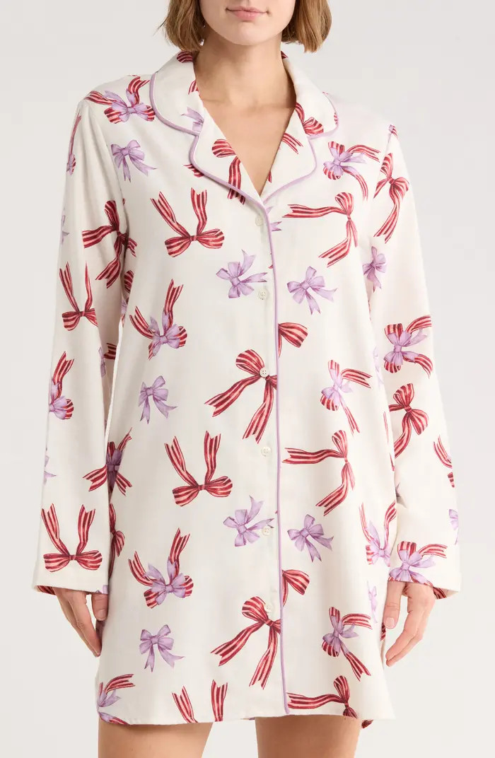 NORDSTROM RACK Print Flannel Long Sleeve Nightgown | Nordstromrack | Nordstrom Rack