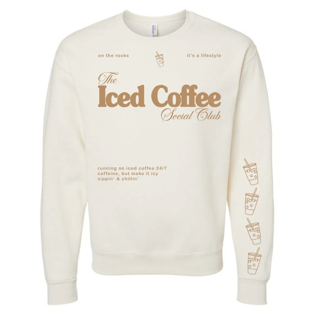 ‘Iced Coffee Social Club' Crewneck Sweatshirt | United Monograms