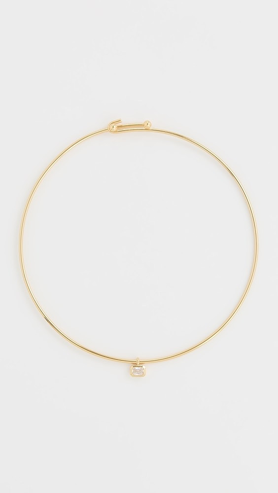 Emerald Cut Crystal Wire Collar | Shopbop