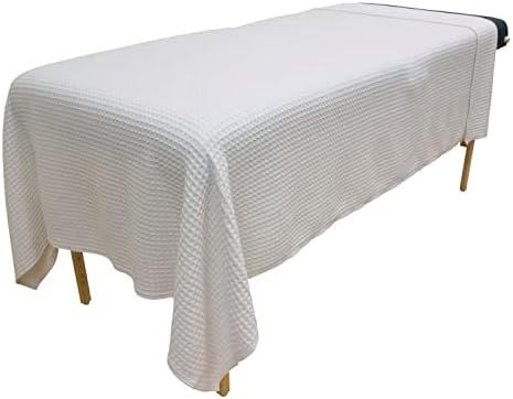 Body Linen Waffle Weave Massage Table Blankets - Soft and Stylish 50/50 Polyester-Cotton Blend - ... | Amazon (US)