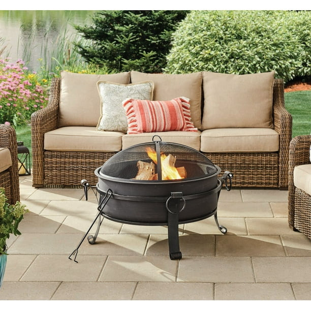 Better Homes & Gardens 30” Fire Pit & Table, Antique Bronze Finish | Walmart (US)
