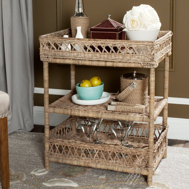 Safavieh Ajani Wicker 3 Tier Accent Table | Walmart (US)