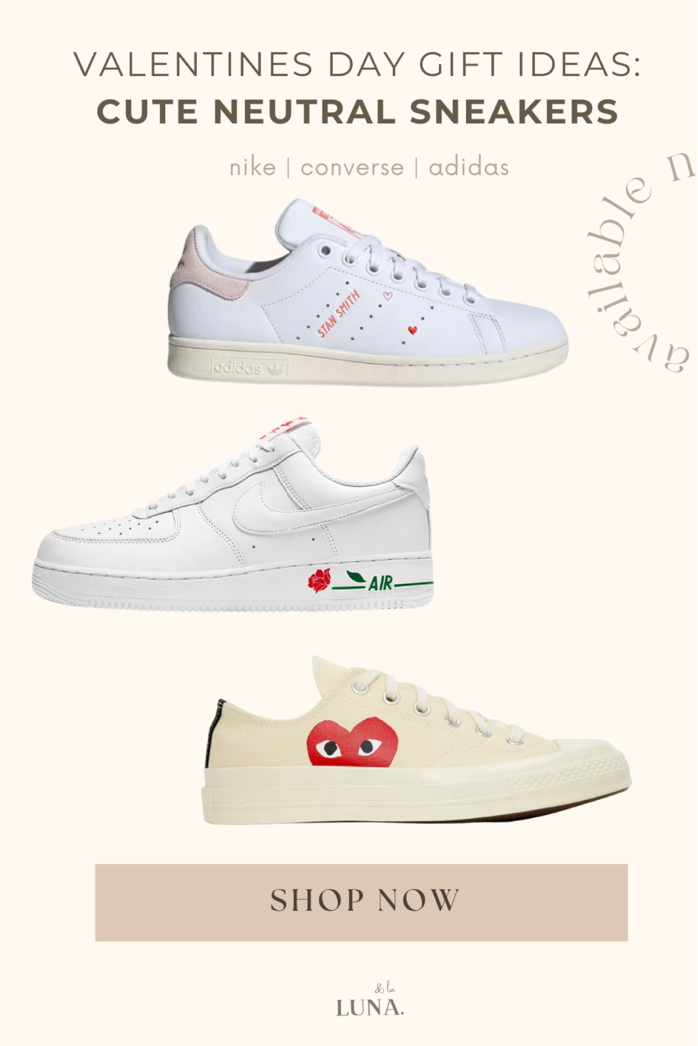 Searching for the perfect Valentine's Day gift ideas? Look no further! We've curated a list of delightful surprises, and at the top are these super cute neutral tennis shoes with an extra pop of color—a perfect gift for your loved one. Elevate their style with these trendy yet comfortable kicks that effortlessly blend neutrality with a burst of vibrant hues.

#LTKGiftGuide #LTKshoecrush #LTKMostLoved