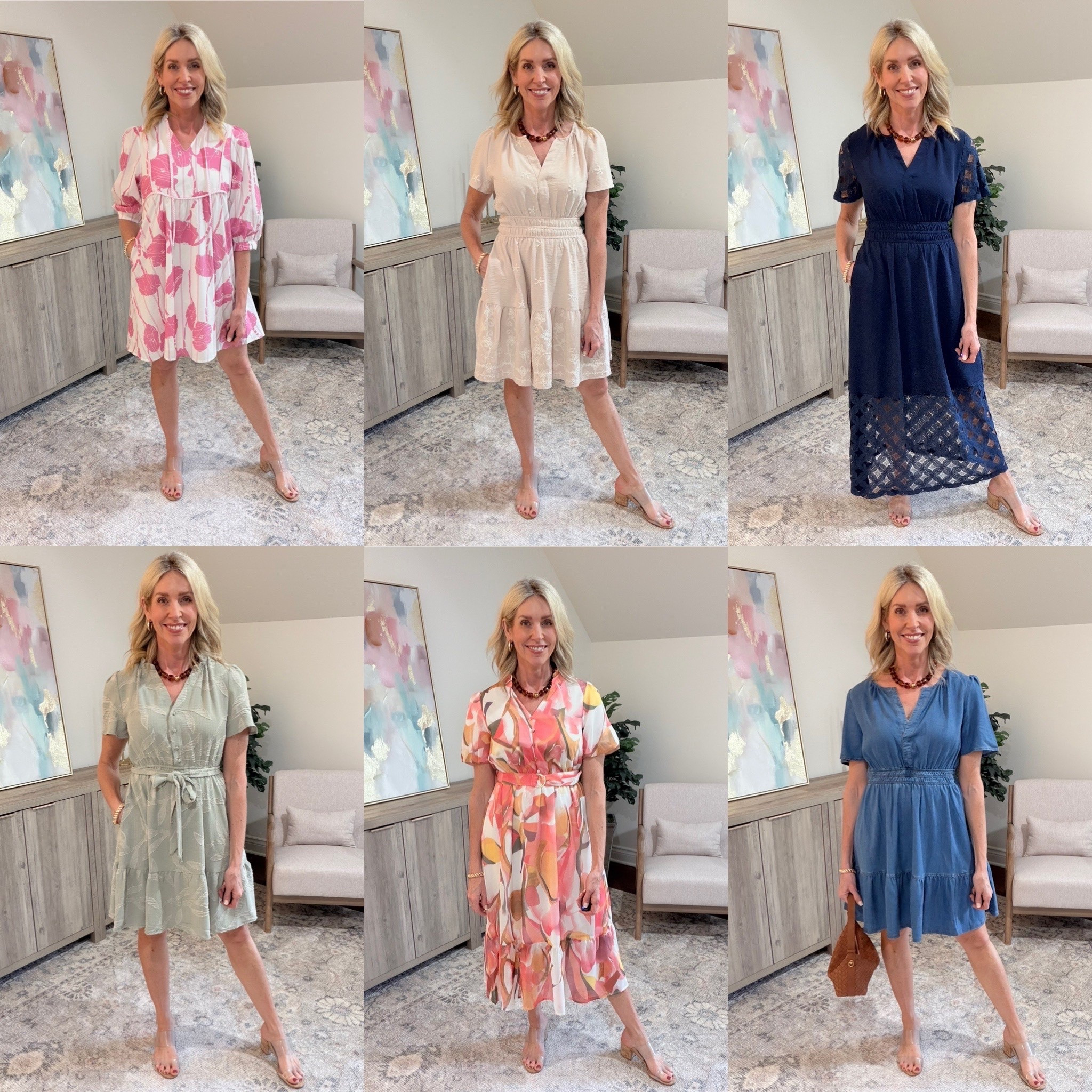 Amazon spring and summer dresses with sleeves. Fit is true to size. For reference, I’m 5’6” 129 lbs. I’m wearing a small in all. Long blue dress runs slightly small. Size up if between sizes.

#LTKootd #LTKgrwm #LTKOver40