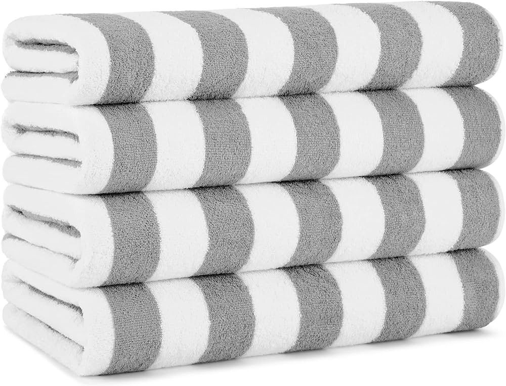 Arkwright Oversized California Beach Towels - (Pack of 4) Absorbent, Quick Drying, Ringspun Cotto... | Amazon (US)