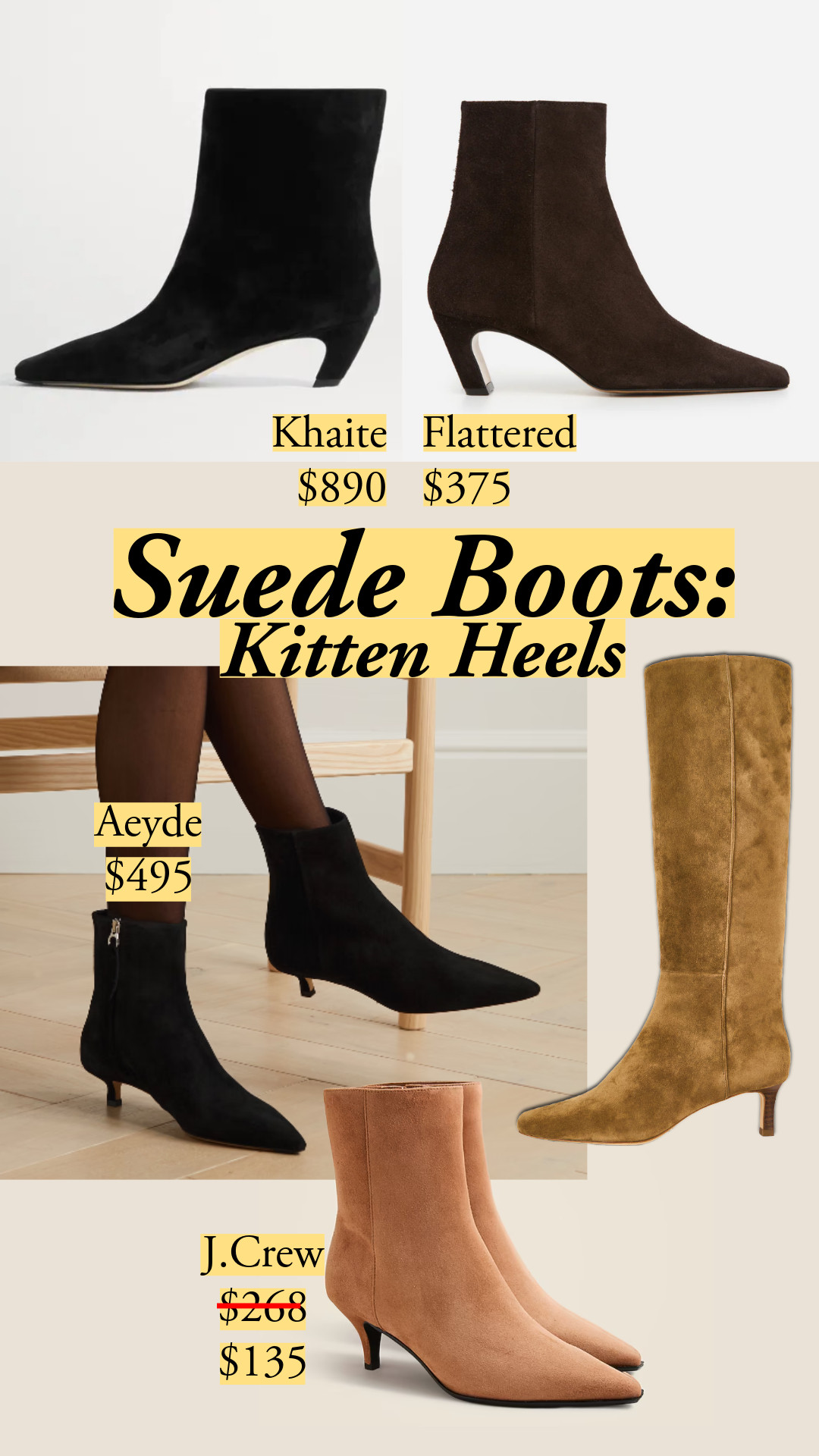 Suede Boots Kitten Heels | M.Gemi | Aeyde | Margaux | Madewell | Mango | Sale alert | Styletips 👢 

 #LTKGiftGuide #LTKHoliday #LTKSaleAlert