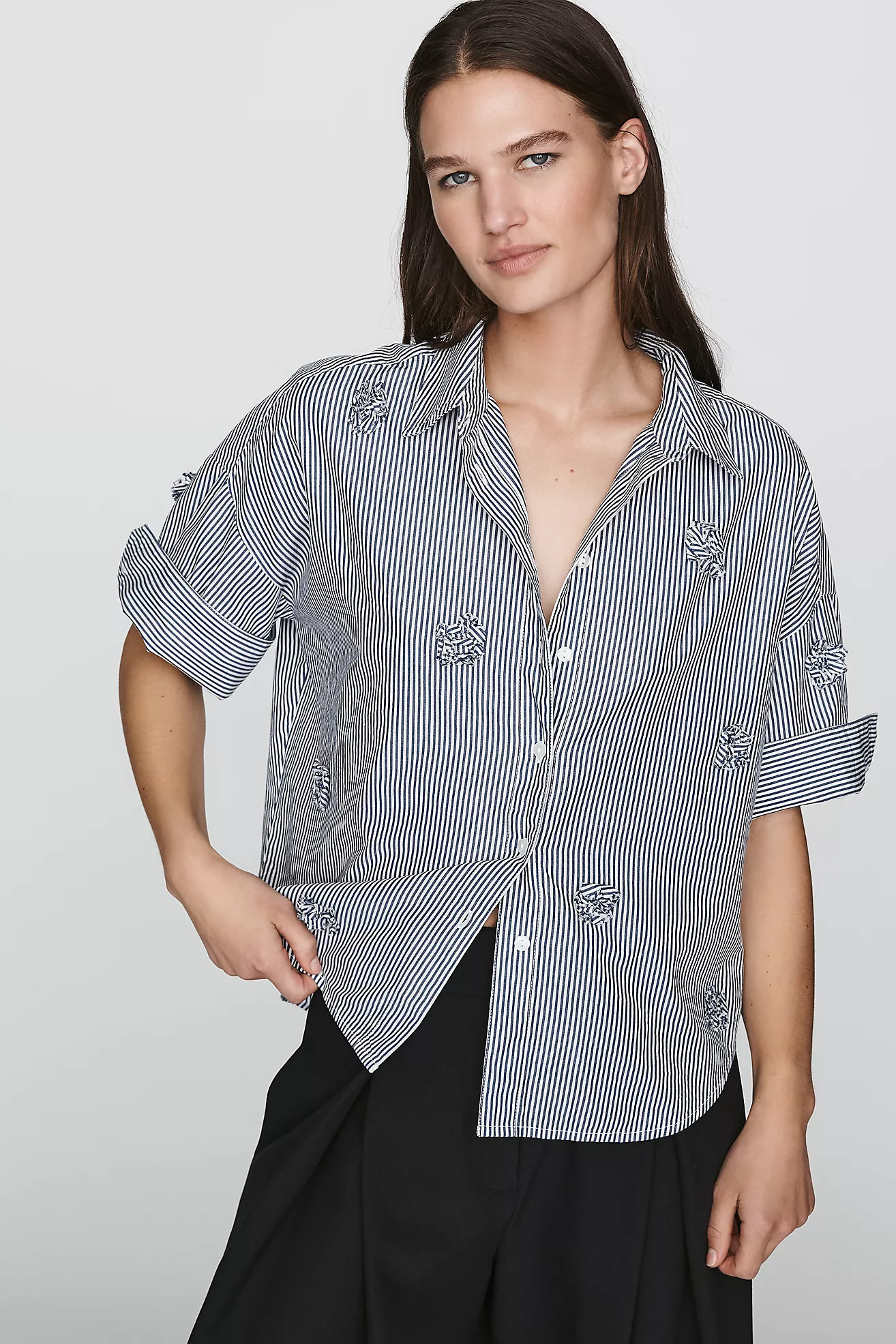 Maeve Mabel 100% Cotton Boxy Oxford Shir | Anthropologie (US)