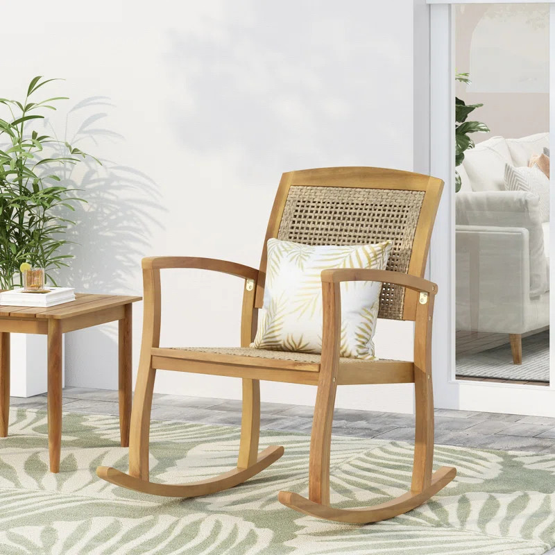 Voll Outdoor Rocking Wicker/Rattan Chair | Wayfair North America