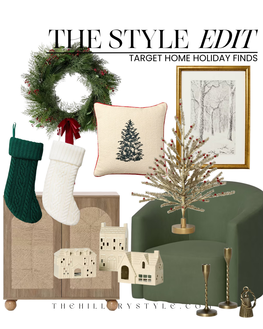 Target Holiday Home Finds 🤍
A mix of warm woods, cozy knits, festive greens, and vintage-inspired holiday accents. The perfect way to elevate your home for the season. 

 #LTKHoliday #LTKSeasonal #LTKOver40